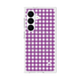 プレミアムスクエアケース with SnapMag［ Checkered Purple - ギンガムチェック パープル ］