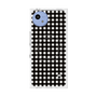 プレミアムスクエアケース with SnapMag［ Checkered Purple - ギンガムチェック ブラック ］