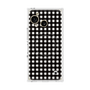 プレミアムスクエアケース with SnapMag［ Checkered Purple - ギンガムチェック ブラック ］