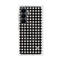 プレミアムスクエアケース with SnapMag［ Checkered Purple - ギンガムチェック ブラック ］