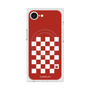 プレミアムスクエアケース with SnapMag［ Racing checkered flag Red - レーシングチェッカーフラッグ レッド ］