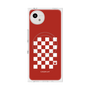 プレミアムスクエアケース with SnapMag［ Racing checkered flag Red - レーシングチェッカーフラッグ レッド ］