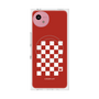 プレミアムスクエアケース with SnapMag［ Racing checkered flag Red - レーシングチェッカーフラッグ レッド ］