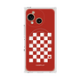 プレミアムスクエアケース with SnapMag［ Racing checkered flag Red - レーシングチェッカーフラッグ レッド ］