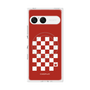 プレミアムスクエアケース with SnapMag［ Racing checkered flag Red - レーシングチェッカーフラッグ レッド ］