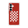 プレミアムスクエアケース with SnapMag［ Racing checkered flag Red - レーシングチェッカーフラッグ レッド ］