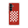 プレミアムスクエアケース with SnapMag［ Racing checkered flag Red - レーシングチェッカーフラッグ レッド ］