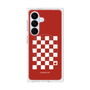 プレミアムスクエアケース with SnapMag［ Racing checkered flag Red - レーシングチェッカーフラッグ レッド ］