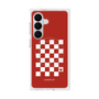 プレミアムスクエアケース with SnapMag［ Racing checkered flag Red - レーシングチェッカーフラッグ レッド ］