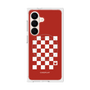 プレミアムスクエアケース with SnapMag［ Racing checkered flag Red - レーシングチェッカーフラッグ レッド ］