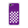 プレミアムスクエアケース with SnapMag［ Racing checkered flag Purple - レーシングチェッカーフラッグ パープル ］