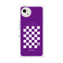 プレミアムスクエアケース with SnapMag［ Racing checkered flag Purple - レーシングチェッカーフラッグ パープル ］