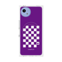 プレミアムスクエアケース with SnapMag［ Racing checkered flag Purple - レーシングチェッカーフラッグ パープル ］