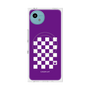 プレミアムスクエアケース with SnapMag［ Racing checkered flag Purple - レーシングチェッカーフラッグ パープル ］