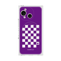 プレミアムスクエアケース with SnapMag［ Racing checkered flag Purple - レーシングチェッカーフラッグ パープル ］