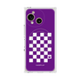 プレミアムスクエアケース with SnapMag［ Racing checkered flag Purple - レーシングチェッカーフラッグ パープル ］
