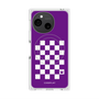 プレミアムスクエアケース with SnapMag［ Racing checkered flag Purple - レーシングチェッカーフラッグ パープル ］