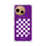プレミアムスクエアケース with SnapMag［ Racing checkered flag Purple - レーシングチェッカーフラッグ パープル ］