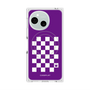 プレミアムスクエアケース with SnapMag［ Racing checkered flag Purple - レーシングチェッカーフラッグ パープル ］
