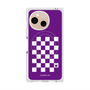 プレミアムスクエアケース with SnapMag［ Racing checkered flag Purple - レーシングチェッカーフラッグ パープル ］