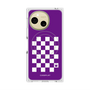 プレミアムスクエアケース with SnapMag［ Racing checkered flag Purple - レーシングチェッカーフラッグ パープル ］