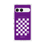 プレミアムスクエアケース with SnapMag［ Racing checkered flag Purple - レーシングチェッカーフラッグ パープル ］