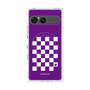 プレミアムスクエアケース with SnapMag［ Racing checkered flag Purple - レーシングチェッカーフラッグ パープル ］