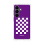 プレミアムスクエアケース with SnapMag［ Racing checkered flag Purple - レーシングチェッカーフラッグ パープル ］