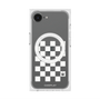 プレミアムスクエアケース with SnapMag［ Racing checkered flag White - レーシングチェッカーフラッグ ホワイト ］