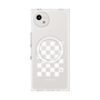 プレミアムスクエアケース with SnapMag［ Racing checkered flag White - レーシングチェッカーフラッグ ホワイト ］