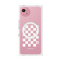 プレミアムスクエアケース with SnapMag［ Racing checkered flag White - レーシングチェッカーフラッグ ホワイト ］