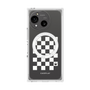 プレミアムスクエアケース with SnapMag［ Racing checkered flag White - レーシングチェッカーフラッグ ホワイト ］