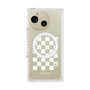 プレミアムスクエアケース with SnapMag［ Racing checkered flag White - レーシングチェッカーフラッグ ホワイト ］