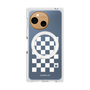 プレミアムスクエアケース with SnapMag［ Racing checkered flag White - レーシングチェッカーフラッグ ホワイト ］