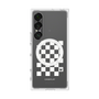 プレミアムスクエアケース with SnapMag［ Racing checkered flag White - レーシングチェッカーフラッグ ホワイト ］