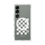 プレミアムスクエアケース with SnapMag［ Racing checkered flag White - レーシングチェッカーフラッグ ホワイト ］