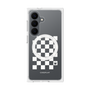 プレミアムスクエアケース with SnapMag［ Racing checkered flag White - レーシングチェッカーフラッグ ホワイト ］