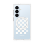 プレミアムスクエアケース with SnapMag［ Racing checkered flag White - レーシングチェッカーフラッグ ホワイト ］