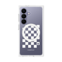プレミアムスクエアケース with SnapMag［ Racing checkered flag White - レーシングチェッカーフラッグ ホワイト ］