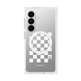 プレミアムスクエアケース with SnapMag［ Racing checkered flag White - レーシングチェッカーフラッグ ホワイト ］