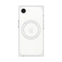 プレミアムスクエアケース with SnapMag［ CASEPLAY Crown dots White - ケースプレイ・クラウン・ドッツ ホワイト ］