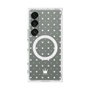 プレミアムスクエアケース with SnapMag［ CASEPLAY Crown dots White - ケースプレイ・クラウン・ドッツ ホワイト ］