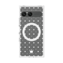 プレミアムスクエアケース with SnapMag［ CASEPLAY Crown dots White - ケースプレイ・クラウン・ドッツ ホワイト ］