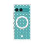 プレミアムスクエアケース with SnapMag［ CASEPLAY Crown dots White - ケースプレイ・クラウン・ドッツ ホワイト ］