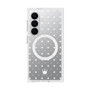 プレミアムスクエアケース with SnapMag［ CASEPLAY Crown dots White - ケースプレイ・クラウン・ドッツ ホワイト ］