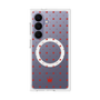プレミアムスクエアケース with SnapMag［ CASEPLAY Crown dots Red - ケースプレイ・クラウン・ドッツ レッド ］