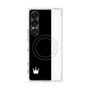 プレミアムスクエアケース with SnapMag［ CASEPLAY Bi-Colors Black & White - ケースプレイ・バイカラー ブラック＆ホワイト ］