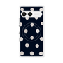 プレミアムスクエアケース with SnapMag［ 水彩ドット・レトロカラー - Navy ］