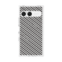 プレミアムスクエアケース with SnapMag［ Small Stripe - Gray × Black ］