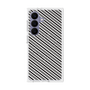 プレミアムスクエアケース with SnapMag［ Small Stripe - Gray × Black ］